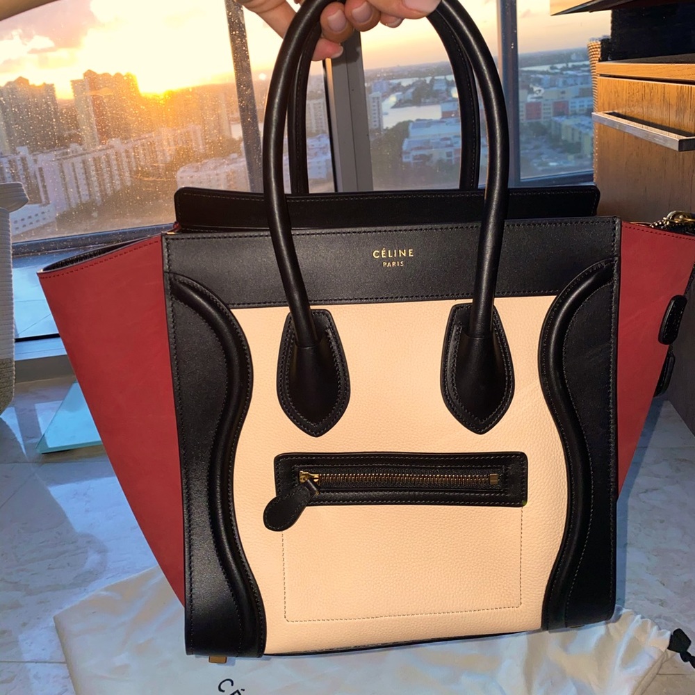 Celine Micro Luggage Handbag/ perfect condition